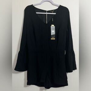 Massimo Fabbro Italy Black Long Sleeve Romper